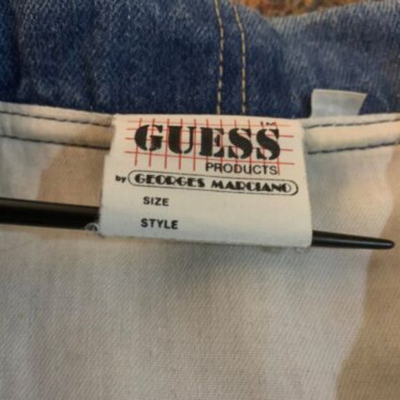 Vintage Rare GUESS Georges Marciano Jean Jacket 1980s - Picture 9 of 11